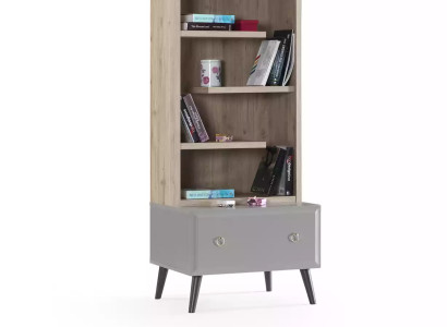 Bookshelf Standing Shelf Childrens shelf Shelf Bookcase Wood Grey